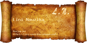 Lini Nauzika névjegykártya
